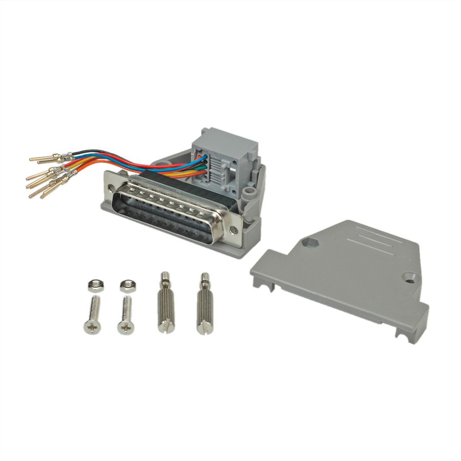 ROLINE DB25 mâle-RJ45 femelle 8P / 8C 8 fils