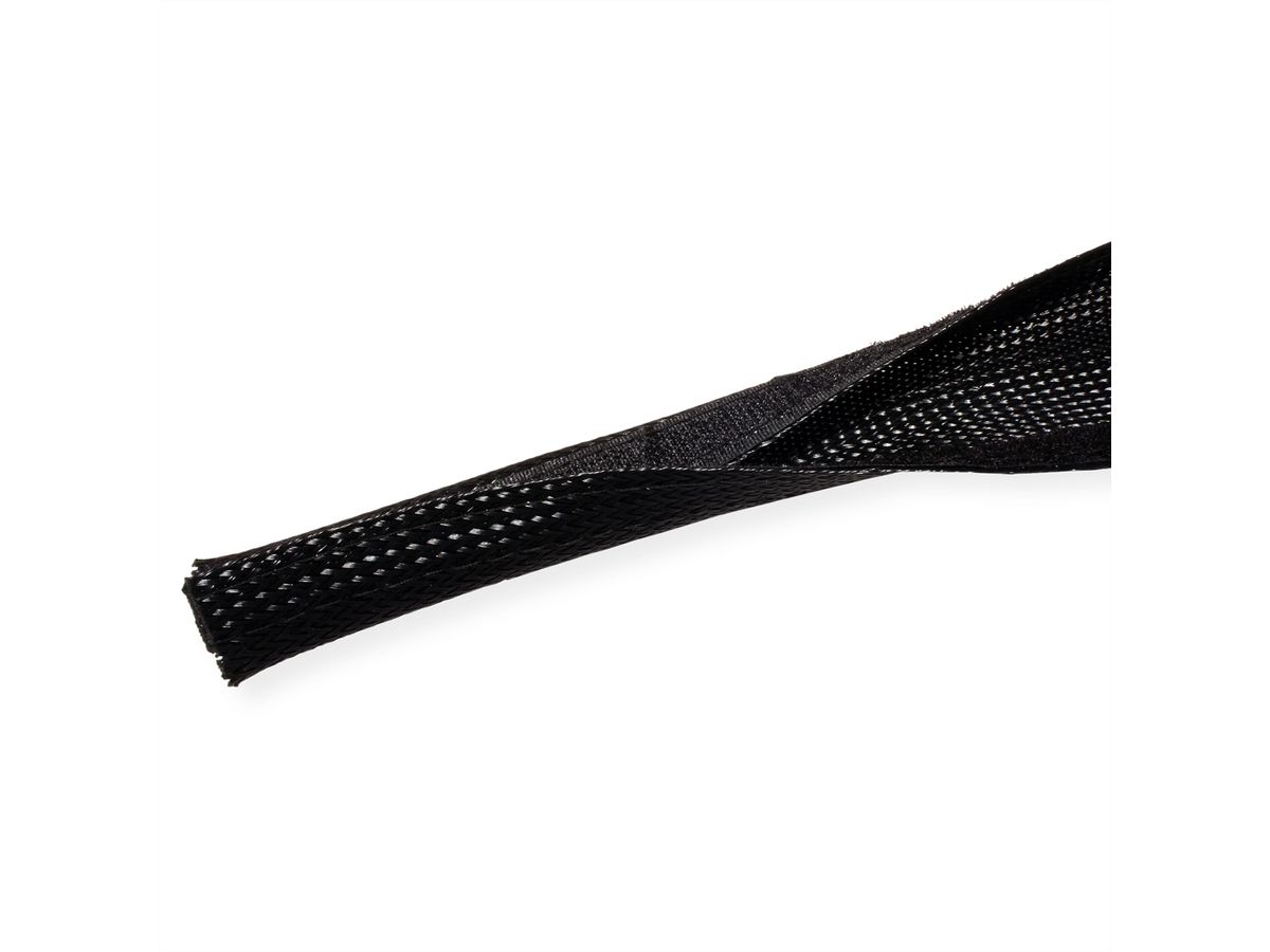 ROLINE Tuyau passe-câbles en PVC, noir, 2,5 m