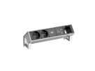 BACHMANN DESK2 2xUTE 35° 1xUSB Charger 1xCM Strom 0,2m GST18 Inox