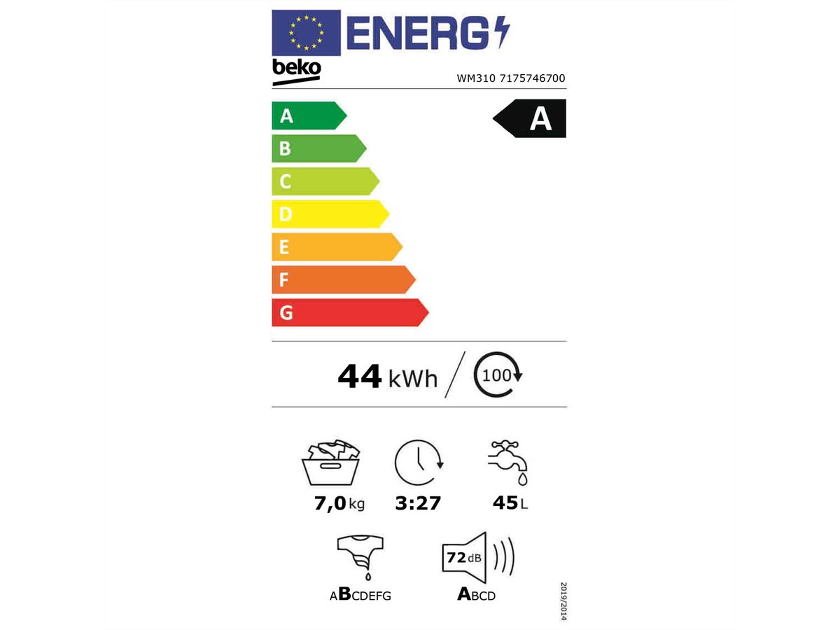 Beko Waschmaschine WM310, 7kg, A