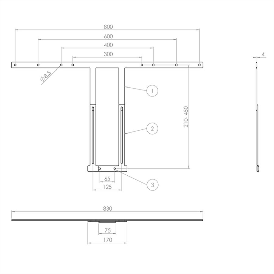 Hagor MeetUp Display-Adaptateur 75 - 86"