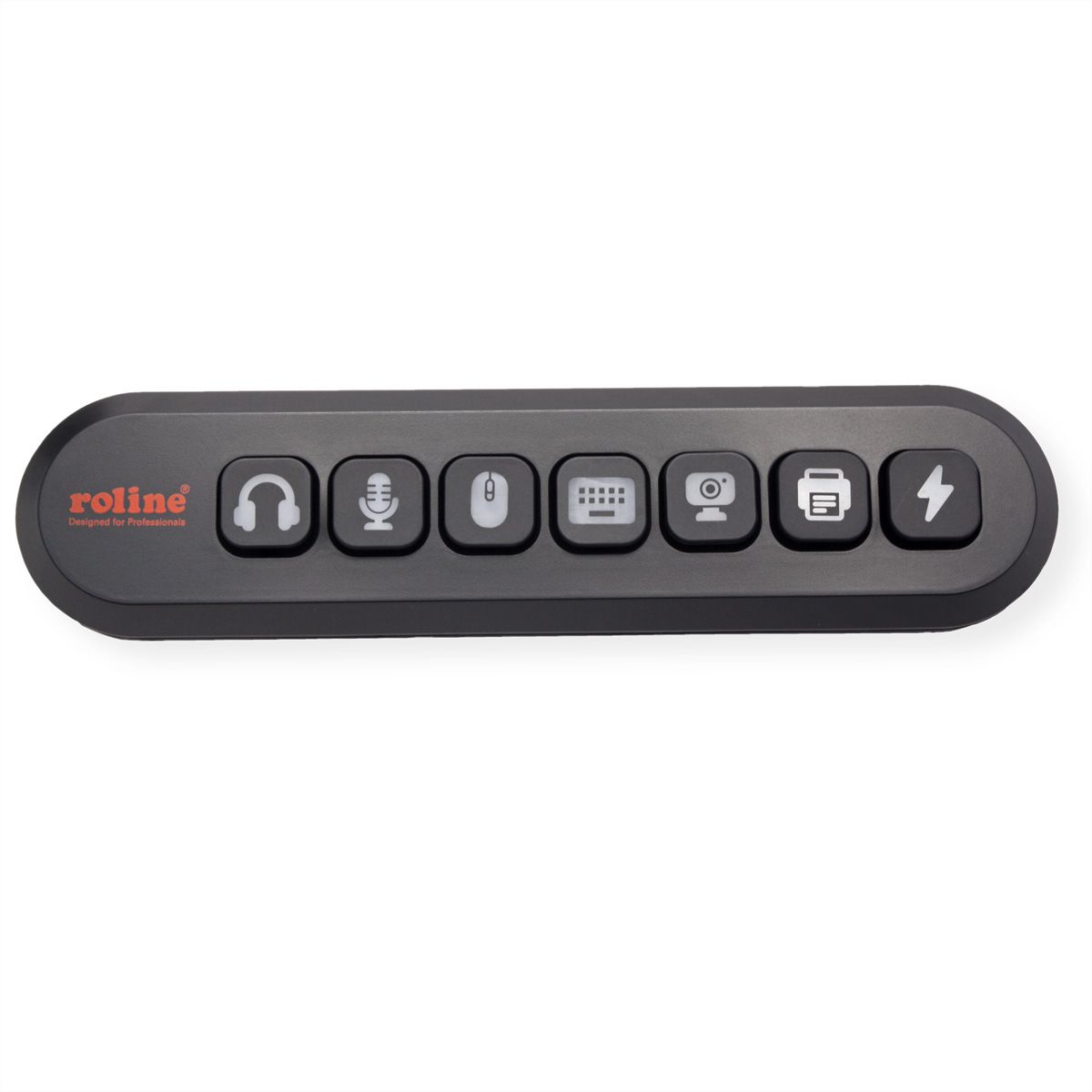 ROLINE Hub USB 3.2 Gen 1, 7 ports, prise type A, boutons interchangeables