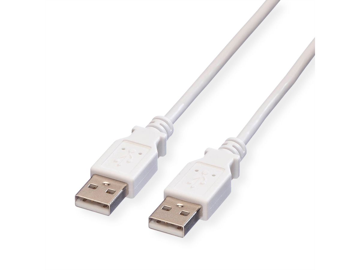VALUE USB 2.0 Kabel, Typ A-A, weiss, 3 m