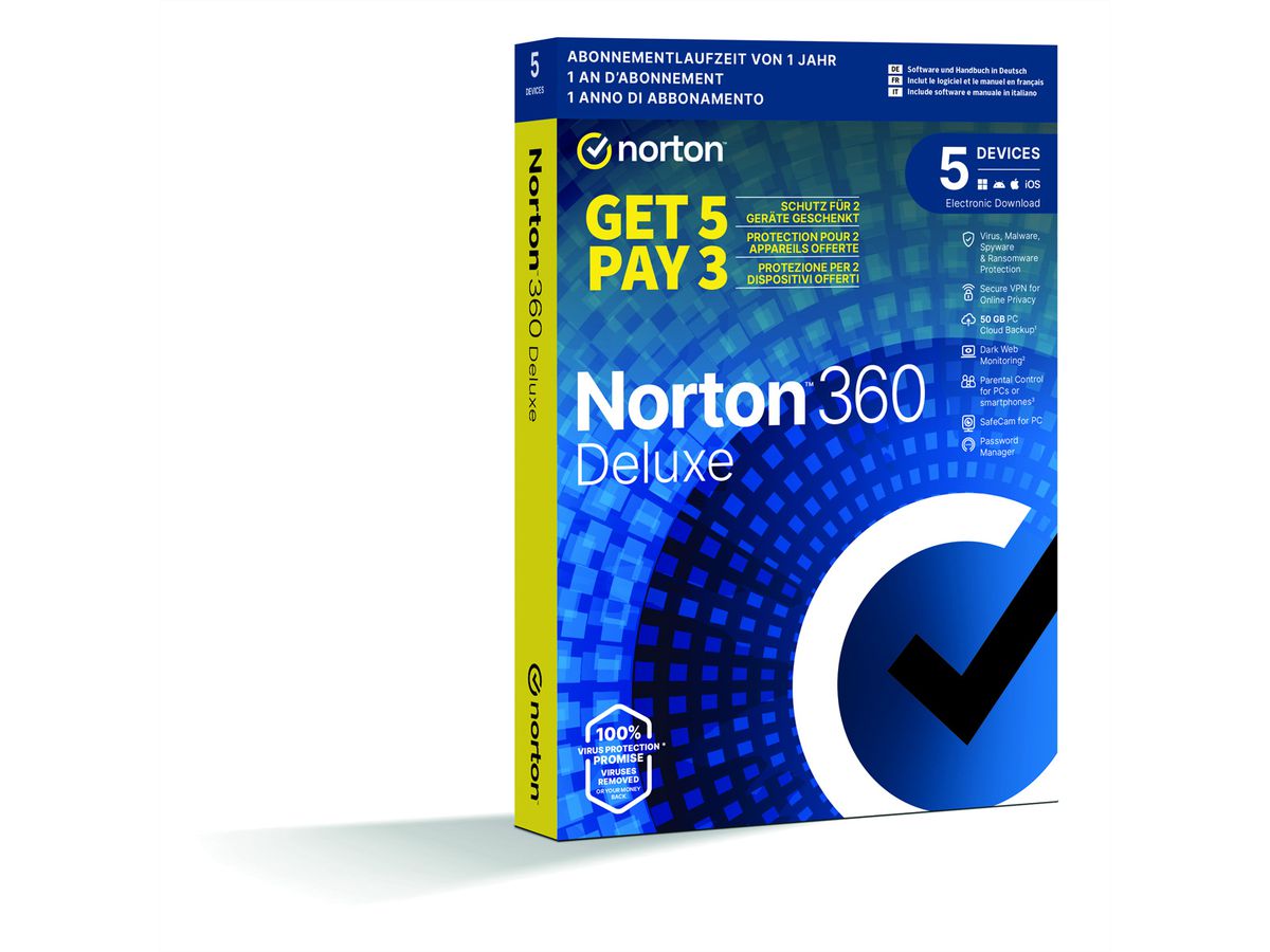 Norton 360 Premium 5 Device, 50GB, 12 Monate