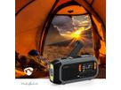 Nedis Notfallradio DAB FM mit Handkurbel Solarpanel und Powerbank, Tragbares Notfallradio fuer Notfaelle, Camping und Outdoor Anwendungen