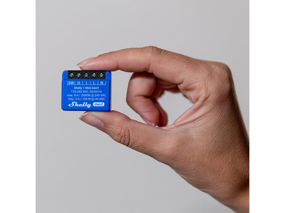 Shelly Schaltaktor 1 Mini GEN 3, (New Pack Version)