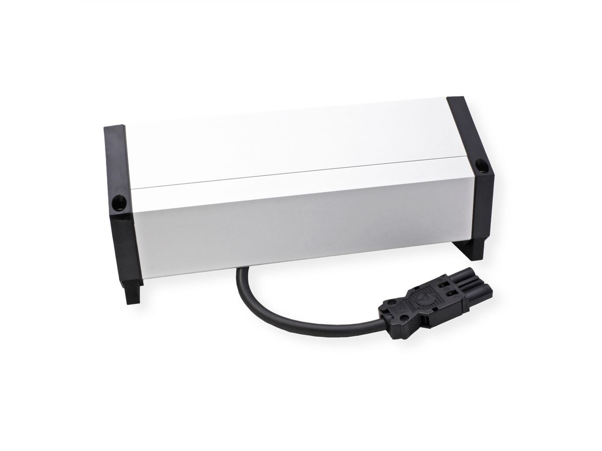BACHMANN DESK2 ALU BLACK 2xUTE 1xUSBC 60W 0,2m GST18