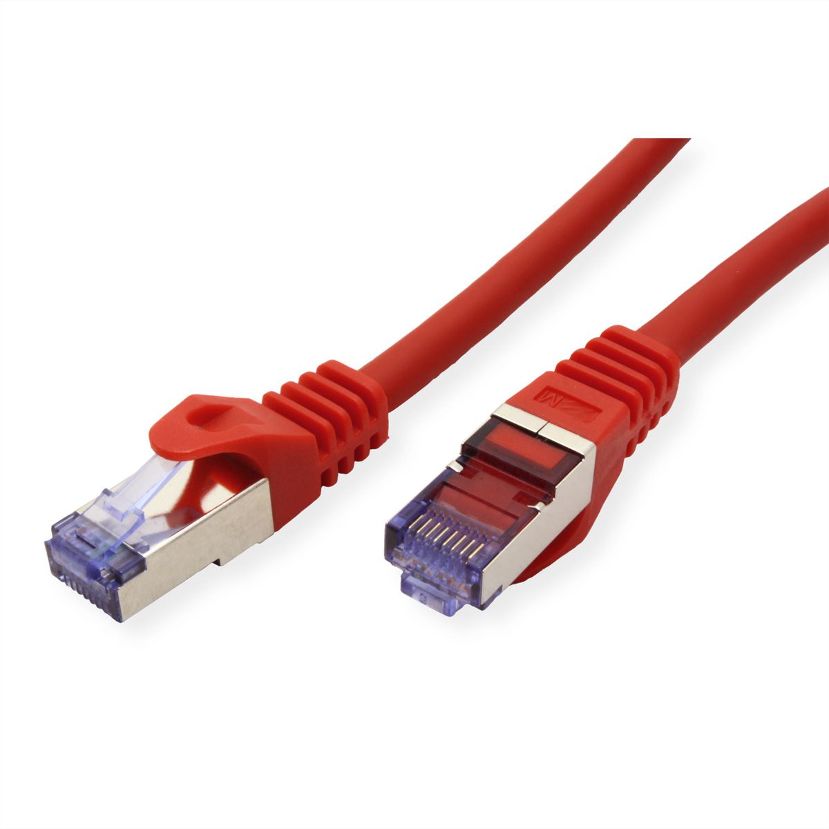 Cordon ROLINE S/FTP(PiMF) Cat.6A / 10 Gigabit, LSOH, Component Level, rouge, 0,3 m