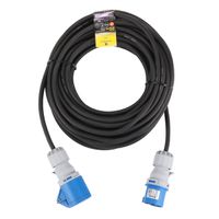 Rallonge CEE 3P IP44  , 20m H07RN-F 3G1.5mm2, noir