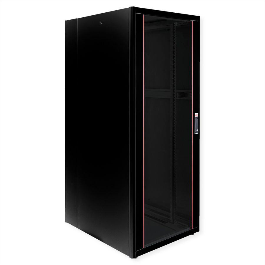 ROLINE 19-Zoll Netzwerkschrank Basic 42 HE, 800x1000 BxT Glastür schwarz