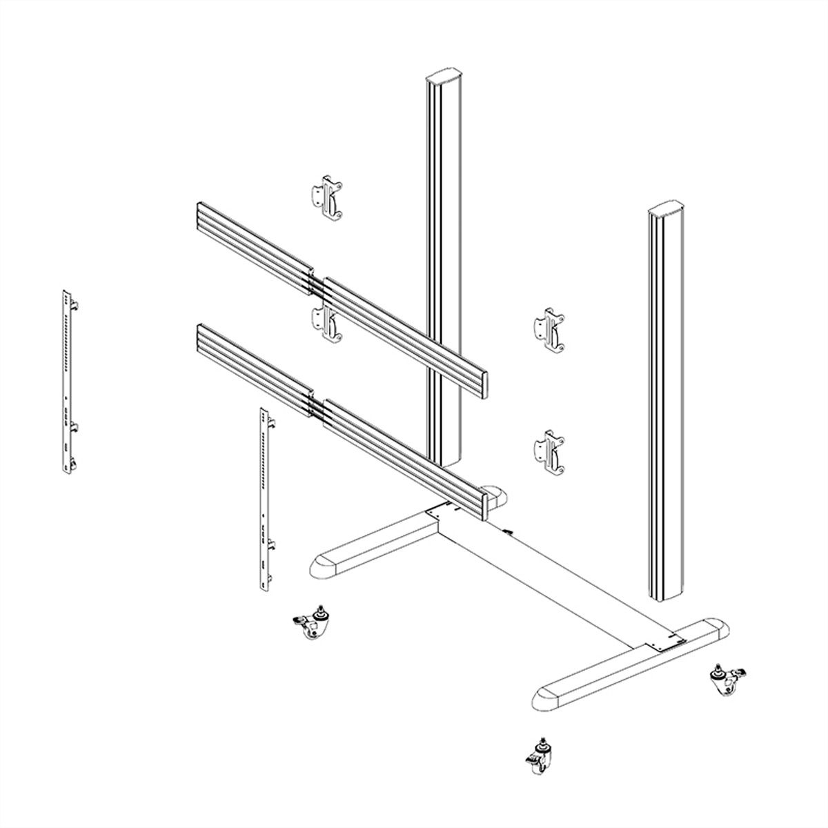 Hagor Système de stand mobile CPS Single 86-98"