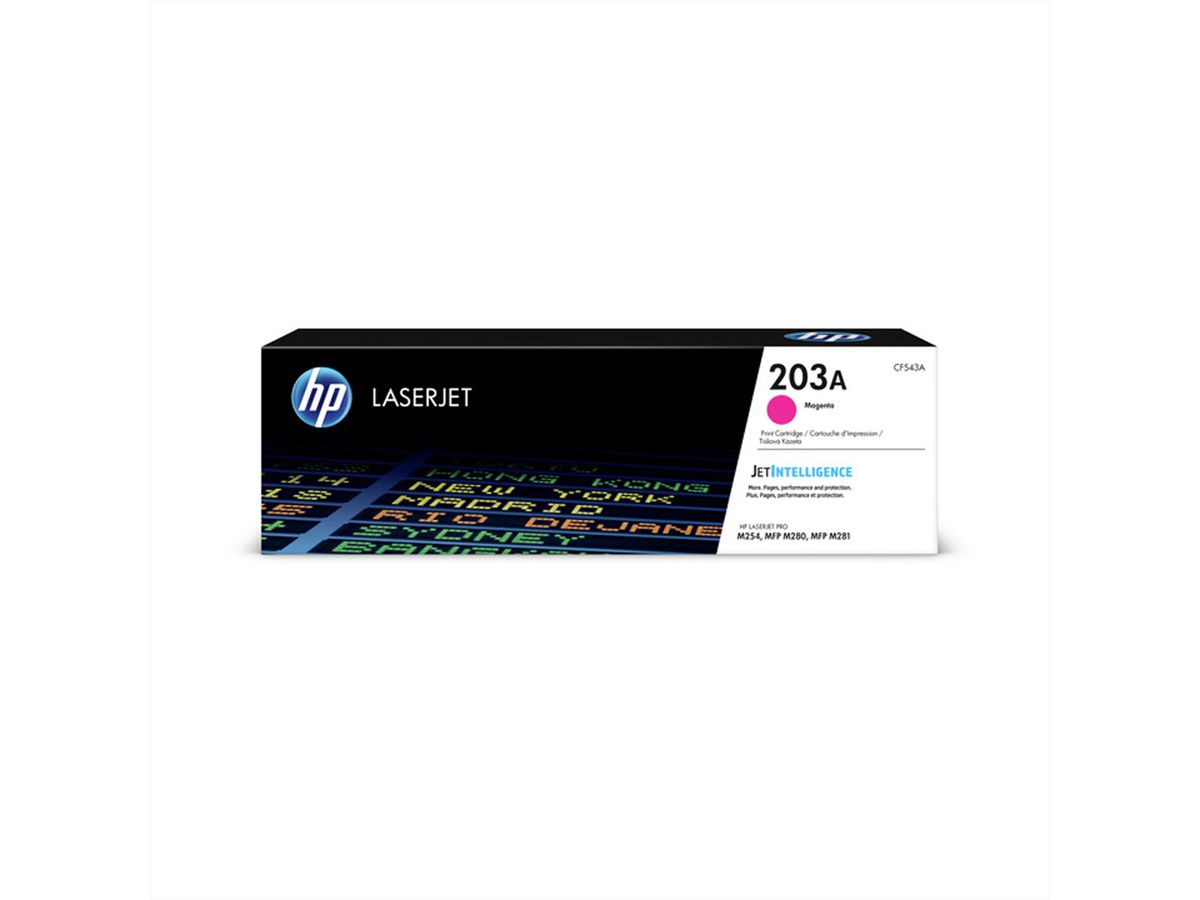 CF543A HP Cassette magenta, Nr. 203A, 1.300 pages pour CLJ Pro M254dw