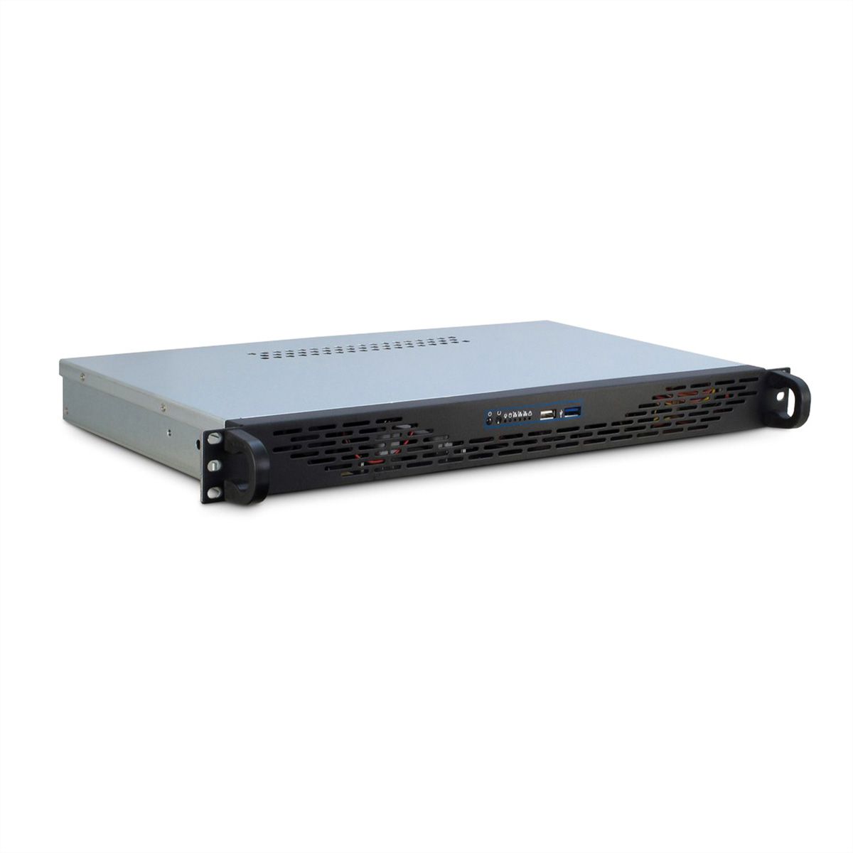 19" Servergehäuse 1U-K-125L, 1HE, schwarz