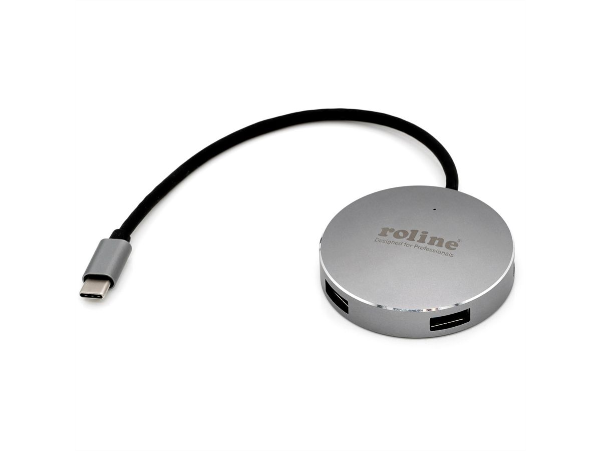 ROLINE Hub USB 3.2 Gen 1, 4 ports, prise type C