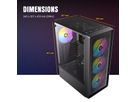 ANTEC AX26 RGB Elite PC Gehäuse Midi Tower Gaming ATX, schwarz