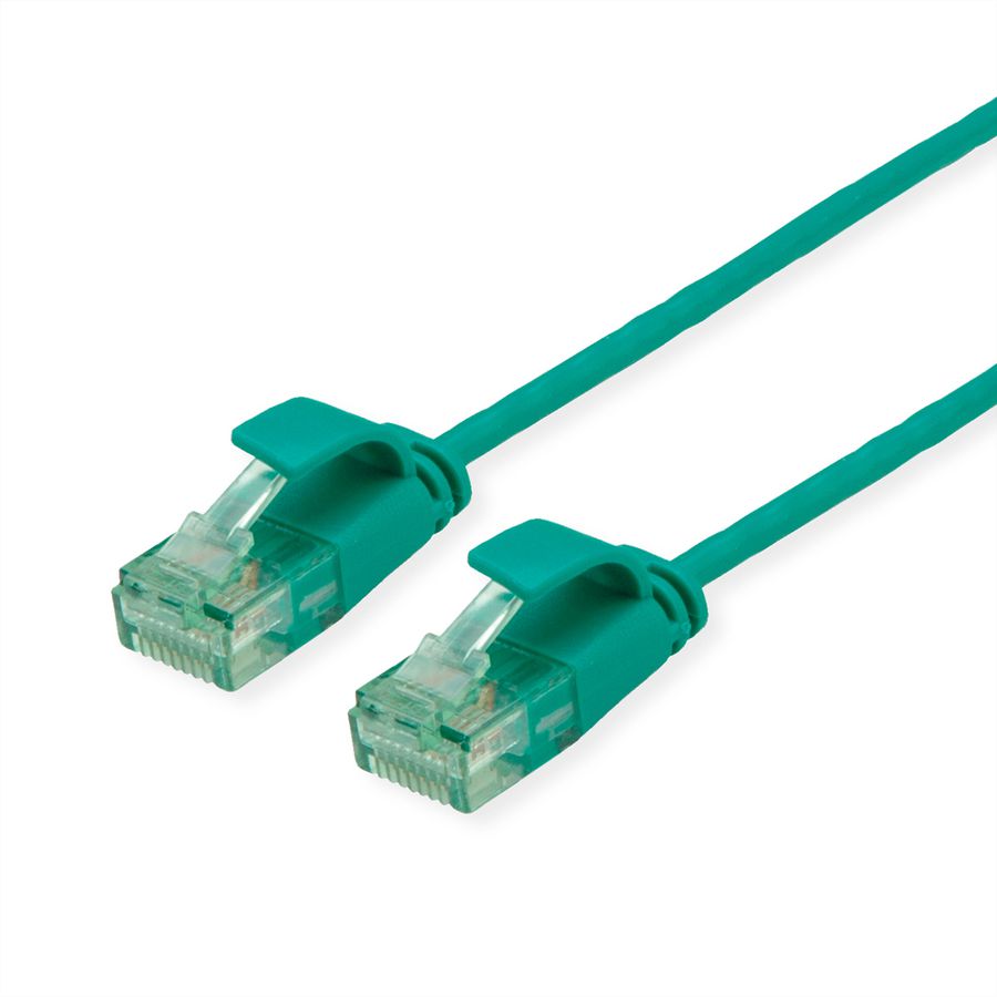 ROLINE RM Cordon Data Center UTP Cat.6A (Classe EA), slim, vert, 0,15 m
