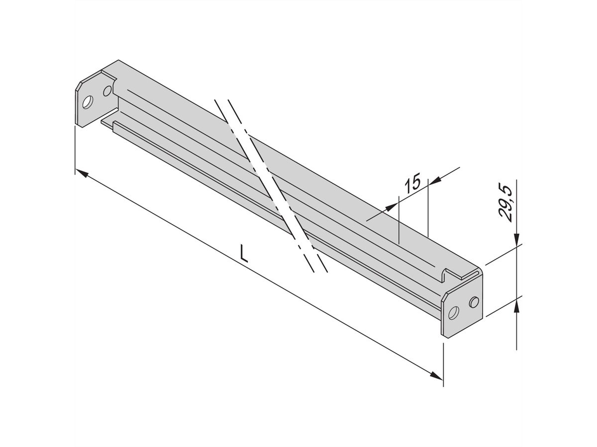 SCHROFF Varistar Rail en C pour largeur d'armoire 800W