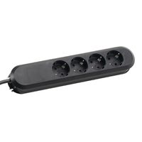 BACHMANN SMART 4xCEE7/3 noir courant 1,5m CEE7/7
