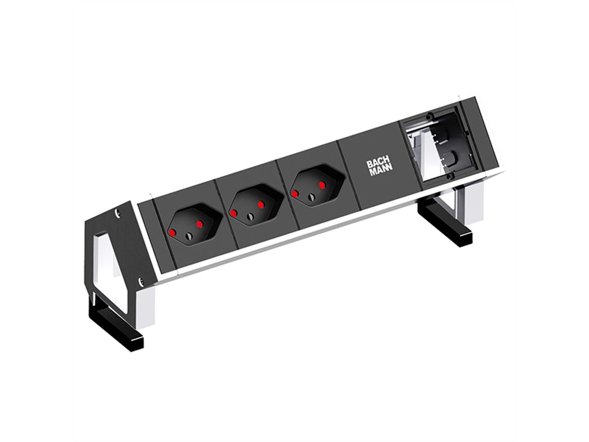 BACHMANN DESK2 3xCH T13 90° 1xCM, Strom 0,2m GST18 RAL9010, United Kingdom