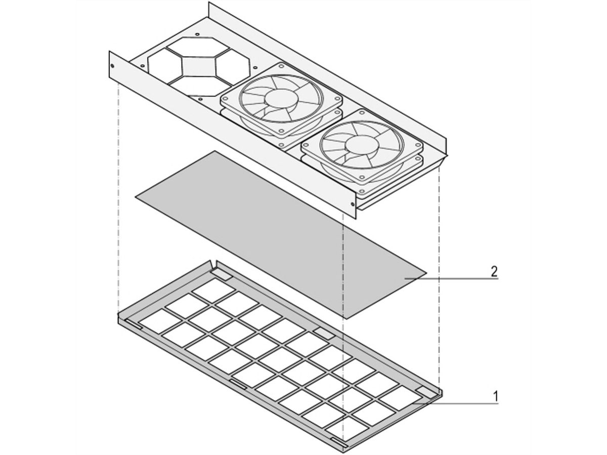 Jeu de filtres à air SCHROFF pour systèmes CompactPCI et VME 64x