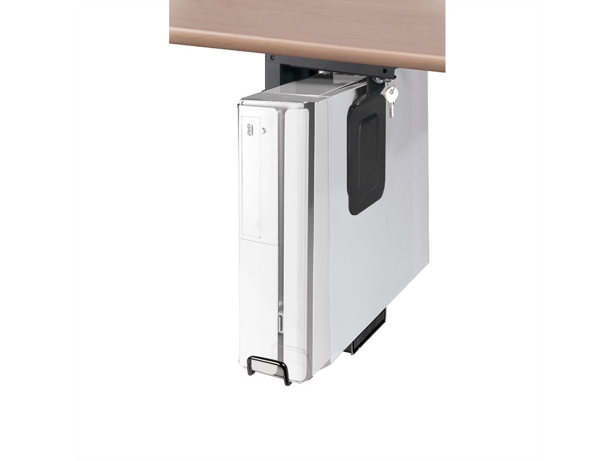 ROLINE Slim/Mini-PC-Halterung, abschliessbar, schwarz