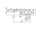 Rail horizontal SCHROFF, arrière, type L-VT, léger, 84 CV