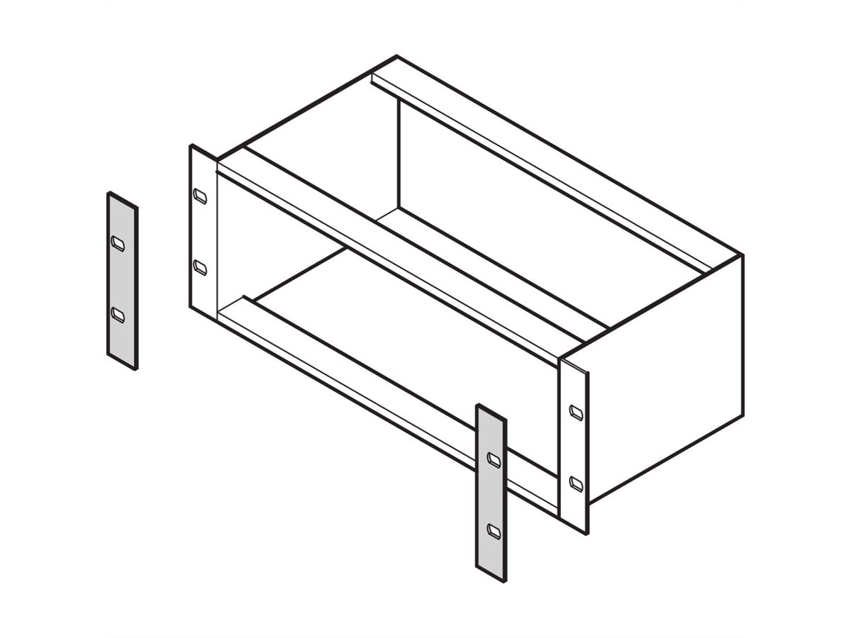 SCHROFF EuropacPRO Face avant pour panneau latéral Type L, 6 U