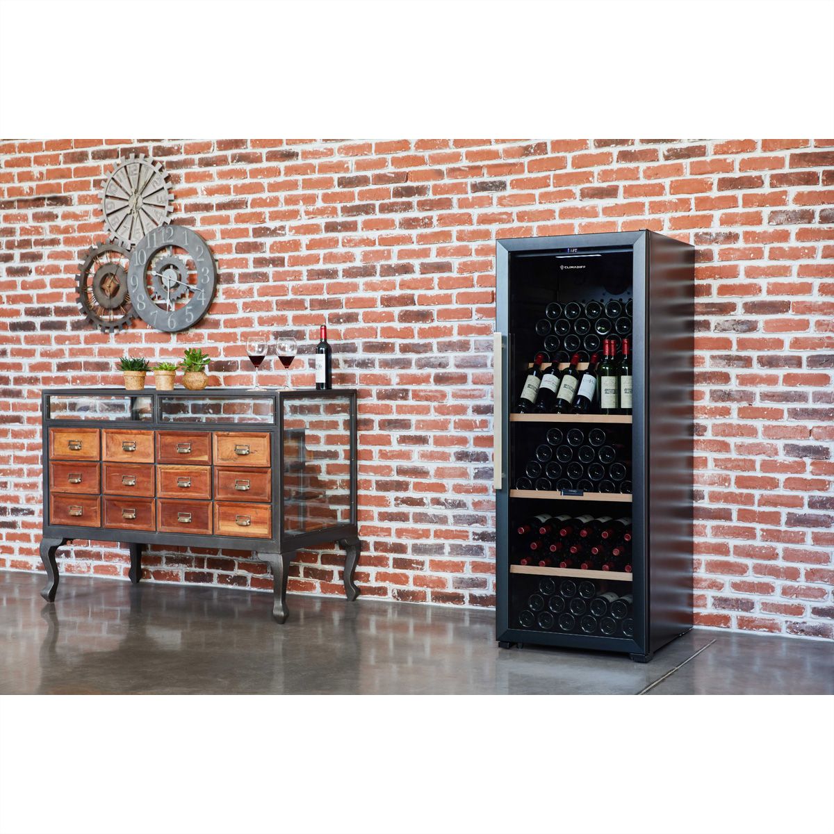 Climadiff Weinkühlschrank CPW204B1, Freistehend, 1 Zone, 204 Flaschen