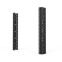 SCHROFF 19"-Winkelprofil mit Universal-Lochung (EIA), RAL 7021 - WINKELPROFIL 19"12HE 7021(2X)