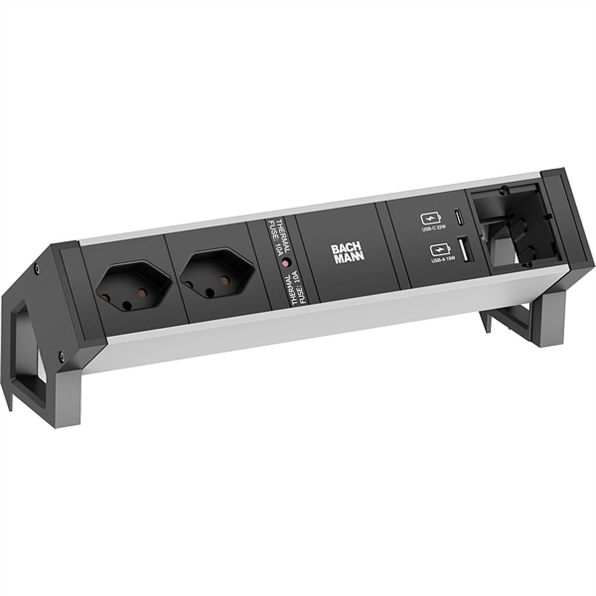 BACHMANN DESK2 ALU BLACK 2xCH T13 1xCM, SUISSE
