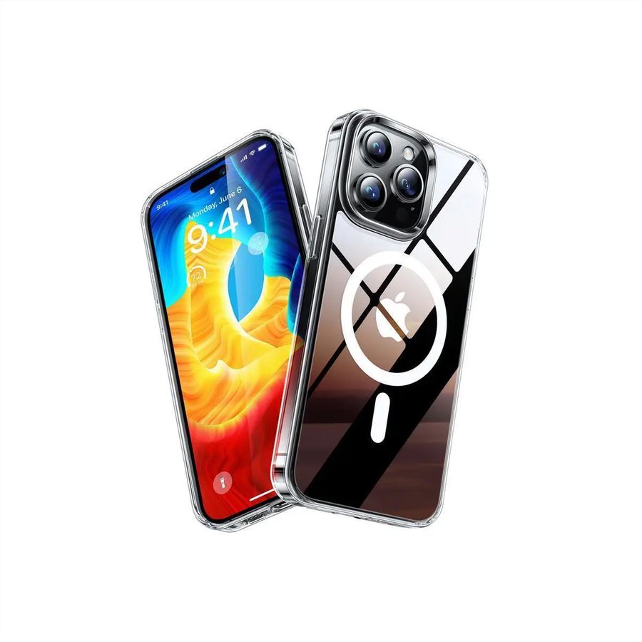 Torras étui portable Diamond iPhone 15 Pro Max, MagSafe, transparent