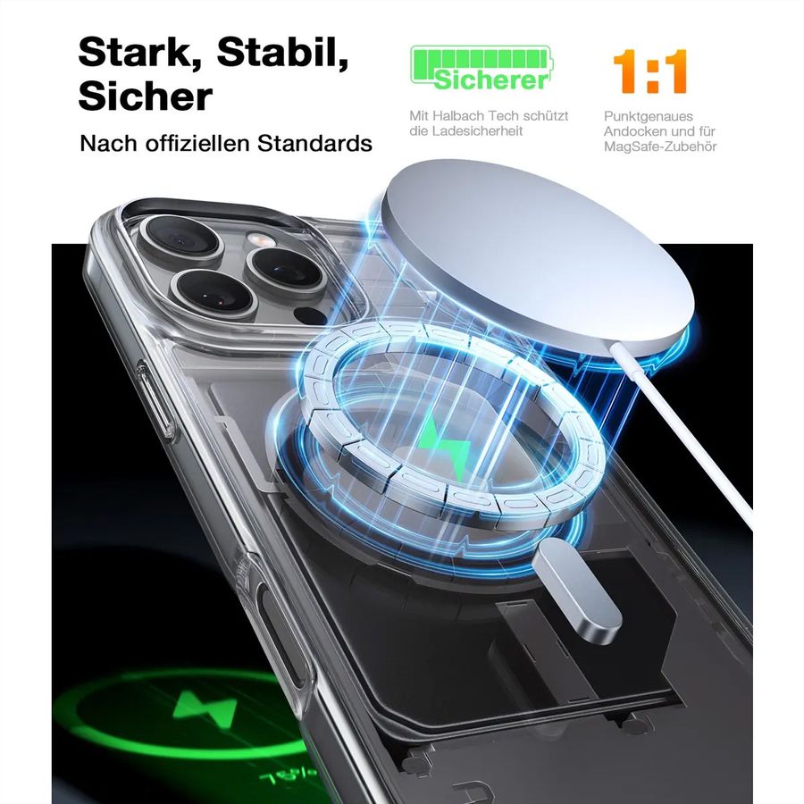 Torras Diamond Case, iPhone 16 Pro Max, MagSafe, transparent