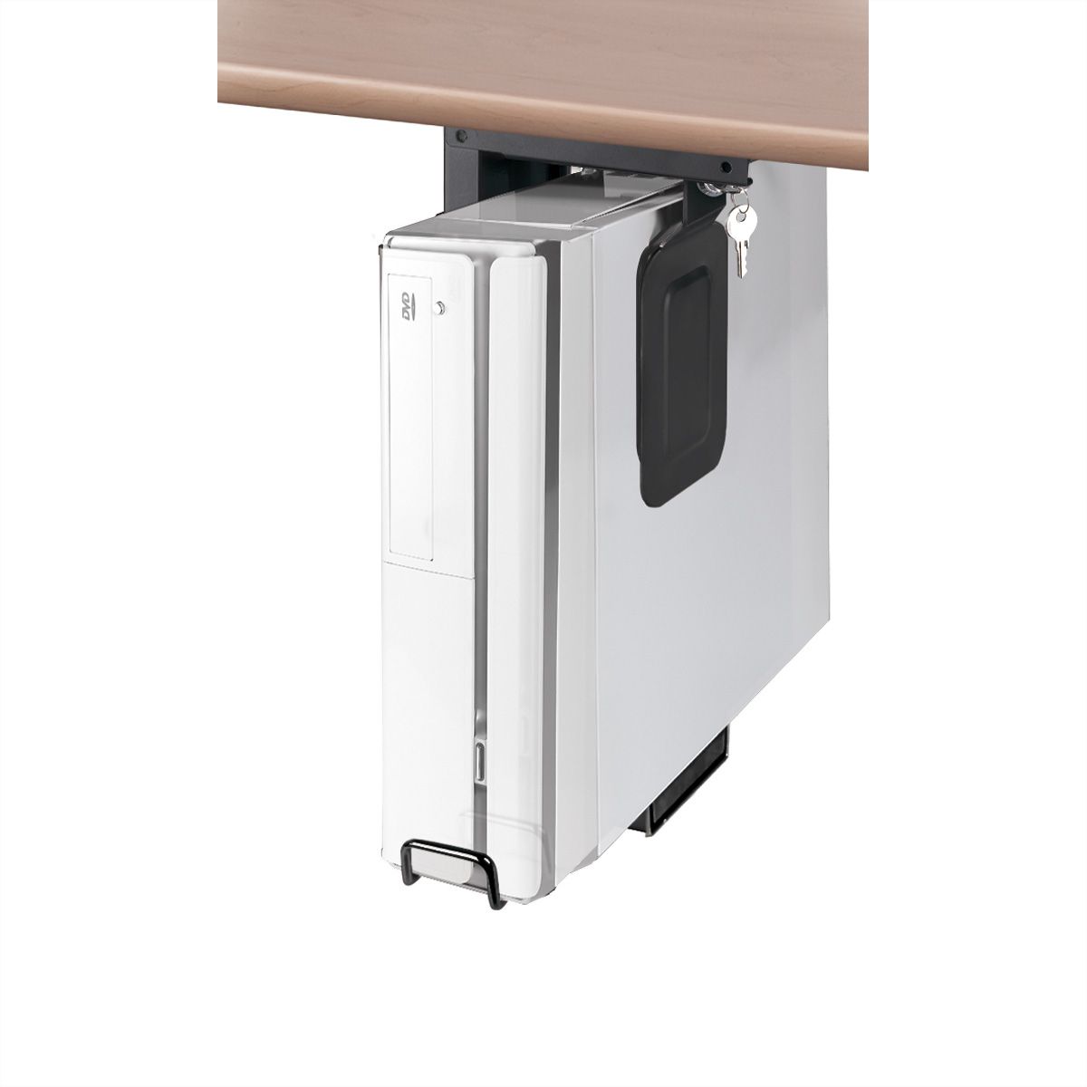 ROLINE Slim/Mini-PC-Halterung, abschliessbar, schwarz, bis 10 kg