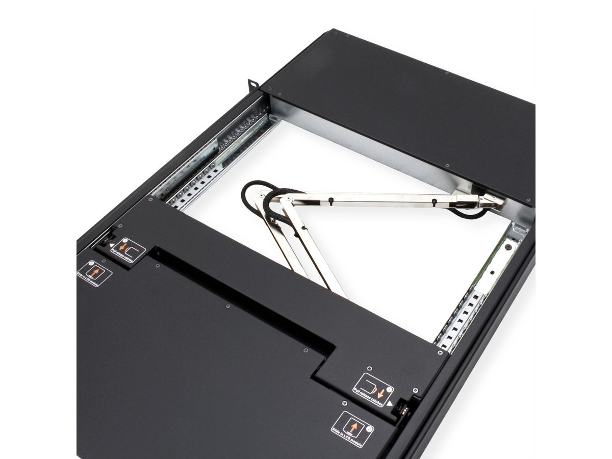 ATEN KL1516AiM KVM Over-IP Switch, 43cm TFT, VGA, PS/2-USB über Kat 5, 16 Ports, DE-Layout