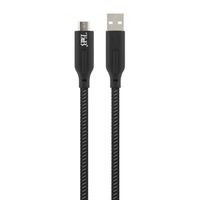 T'NB XW3M USB/Micro USB Kabel, schwarz/rot, 3 Meter