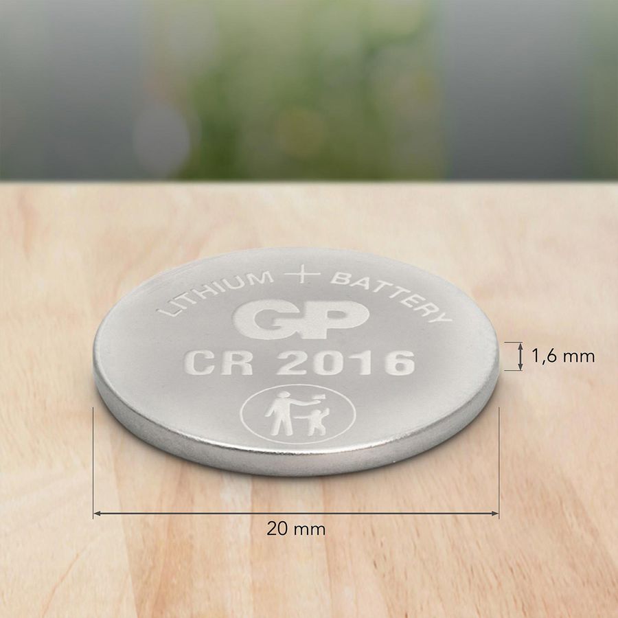 GP Batteries Lithium CR2016 5x 3V Knopfzelle
