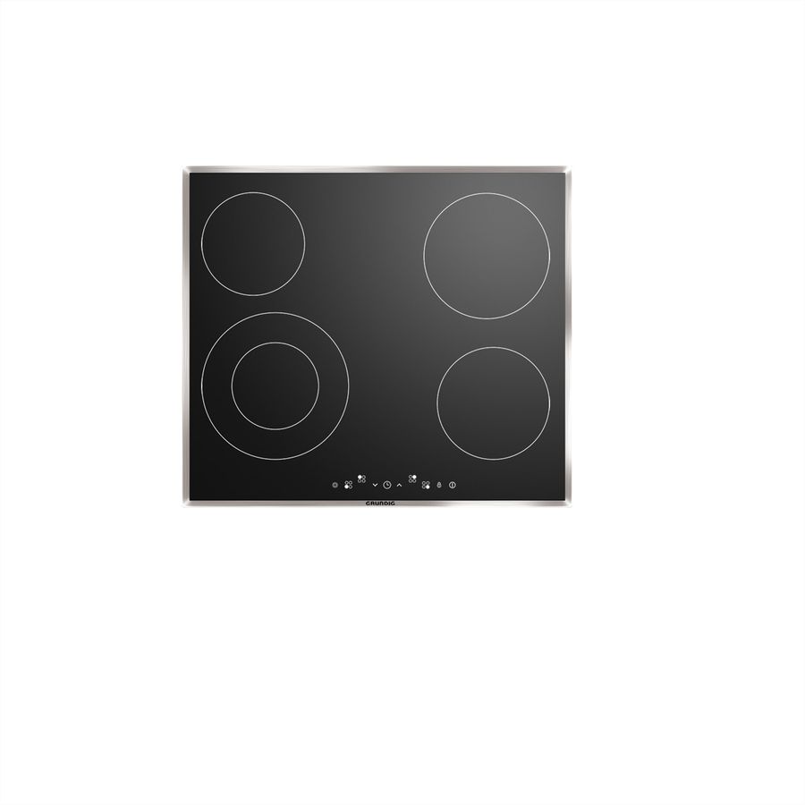 Grundig Ceran-Kochfeld GIEV 613420 E, mit Edelstahlramen