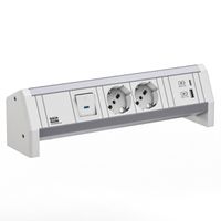 BACHMANN DESK 2xP40 1xUSB A/C 22W 1xcommutateur GST18 RAL9010