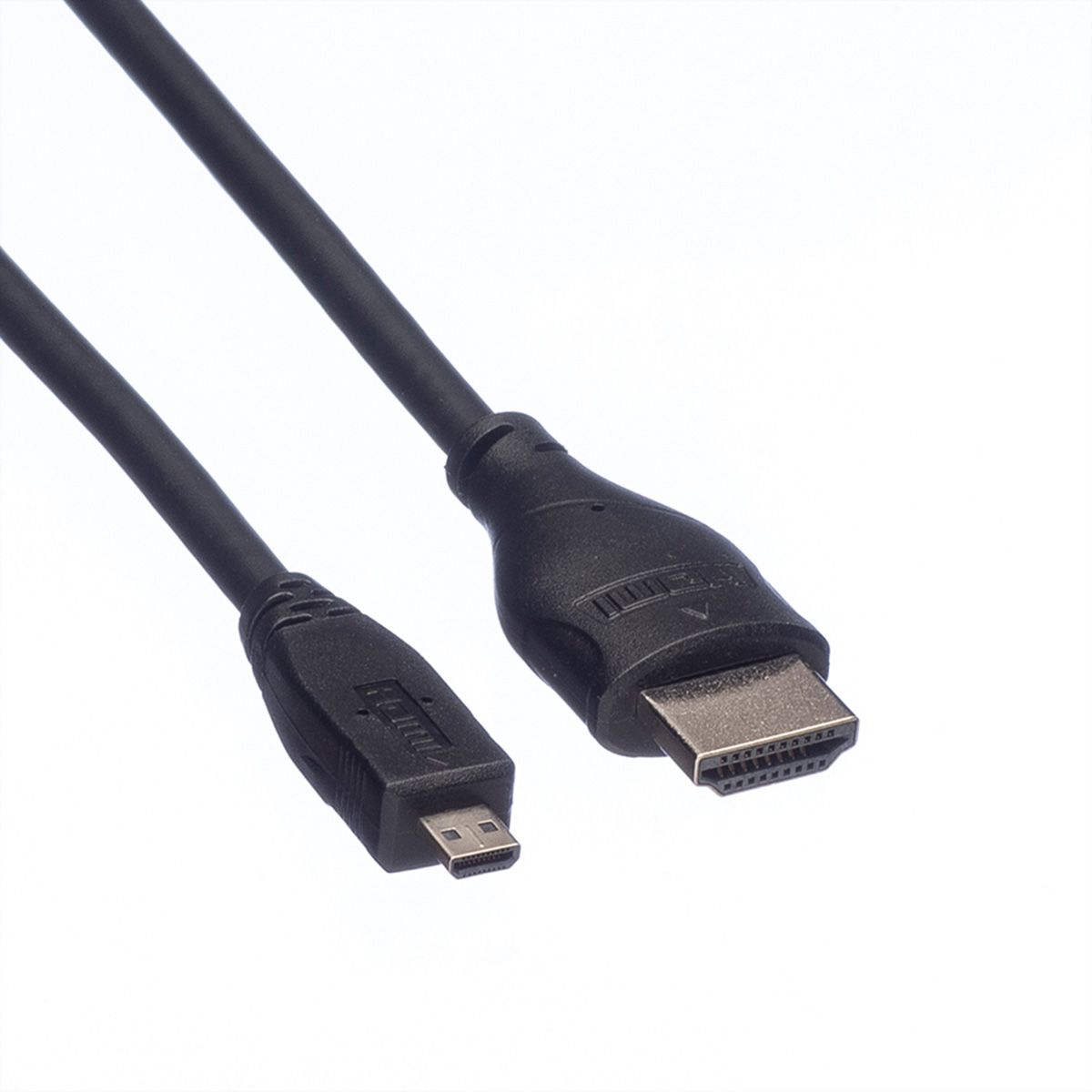 ROLINE Câble HDMI High Speed avec Ethernet, HDMI M - Micro HDMI M, 2 m