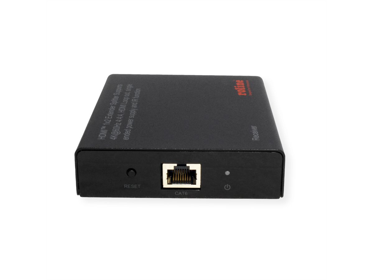 ROLINE HDMI Extender und Splitter, 1x2, über Cat.6A, 70m, 4K60Hz
