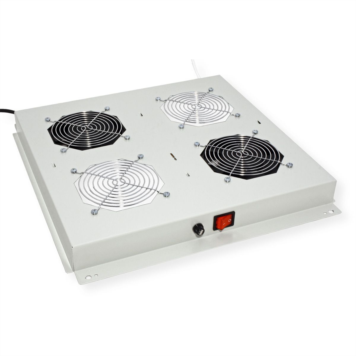 ROLINE 19-Zoll Dachlüftereinheit 2 Lüfter, Thermostat , grau