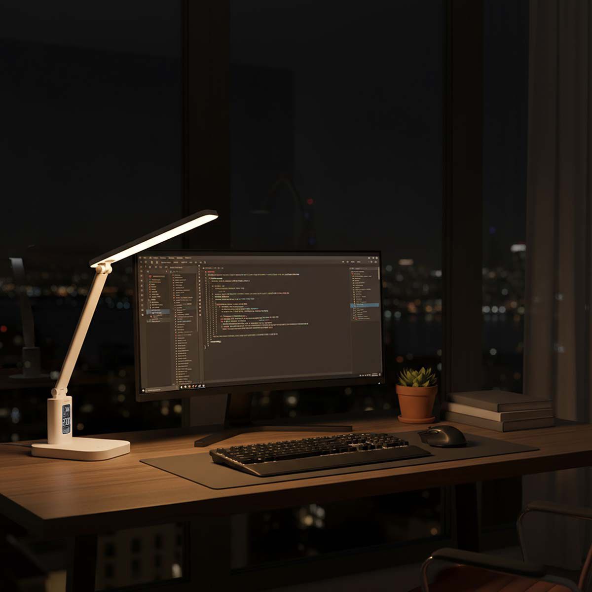 Nedis LED-Schreibtischlampe dimmbar, weiss