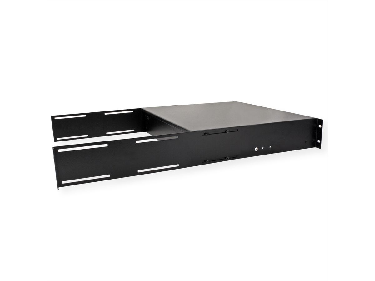ROLINE 19-Zoll Tastatureinschub 2 HE, 400 T abschließbar schwarz