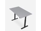 WRK21 Schreibtisch Smart 120 x 80 cm, Höhenverstellbar, Grau Uni / Schwarz