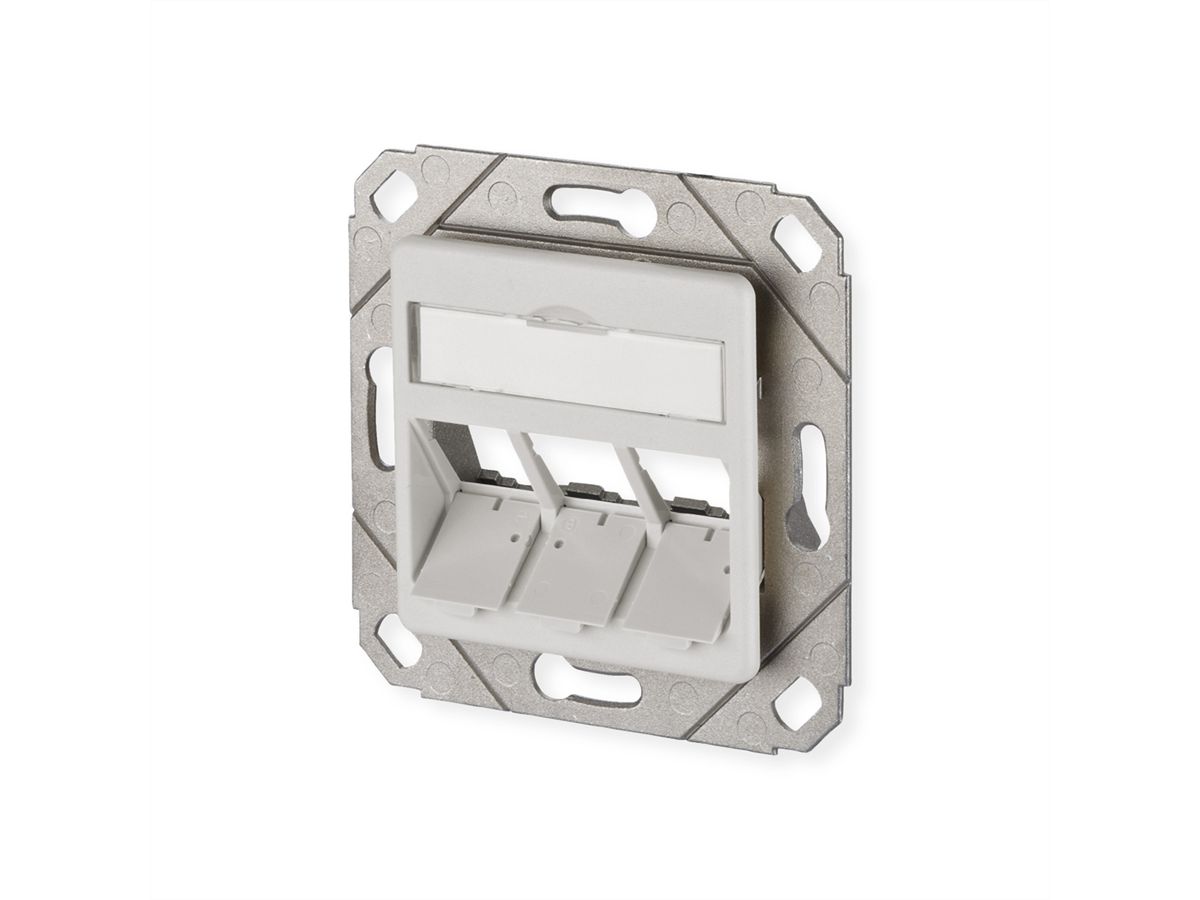 METZ CONNECT Modul Anschlussdose UPk, 3 Port unbestückt reinweiß