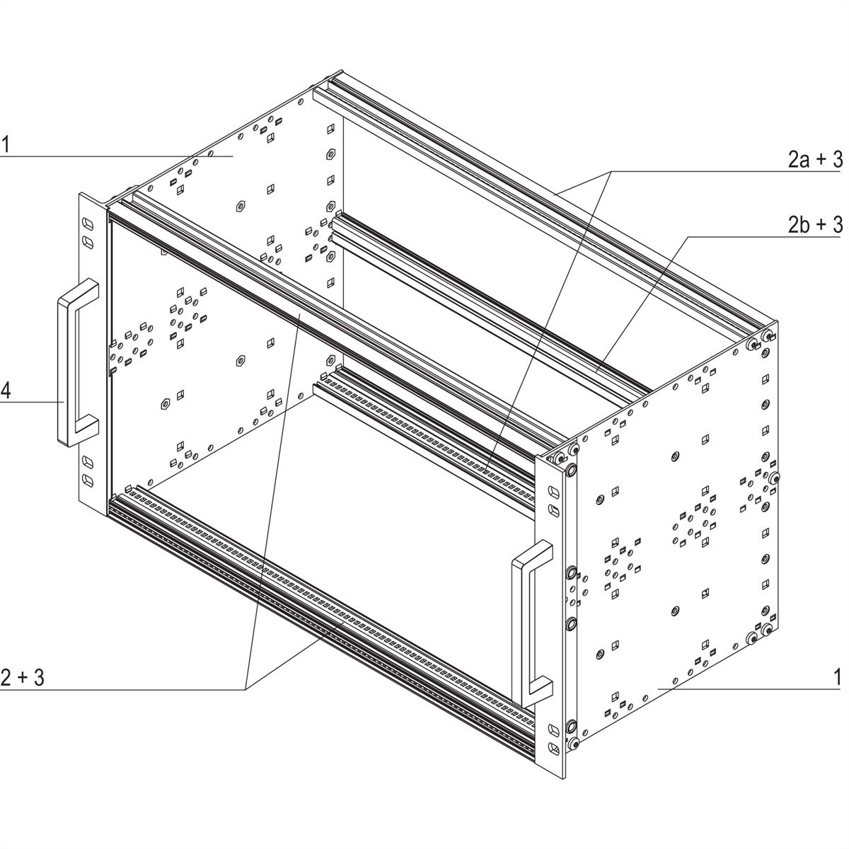 SCHROFF Bausatz, EN 50155, ungeschirmt - BGTR PRO 6HE84TE235T UNGESCH