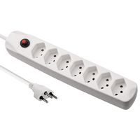 BLANK Multiprise, 7xT13, sans interrupteur, blanc
