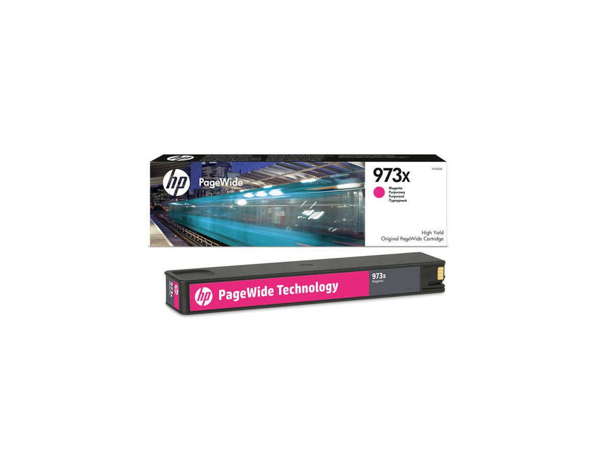 F6T82AE, Nr. 973X, Cartouche, magenta, 7.000 pages pour PageWide MFP P57750, MFP P55250, Pro 452, Pro 477