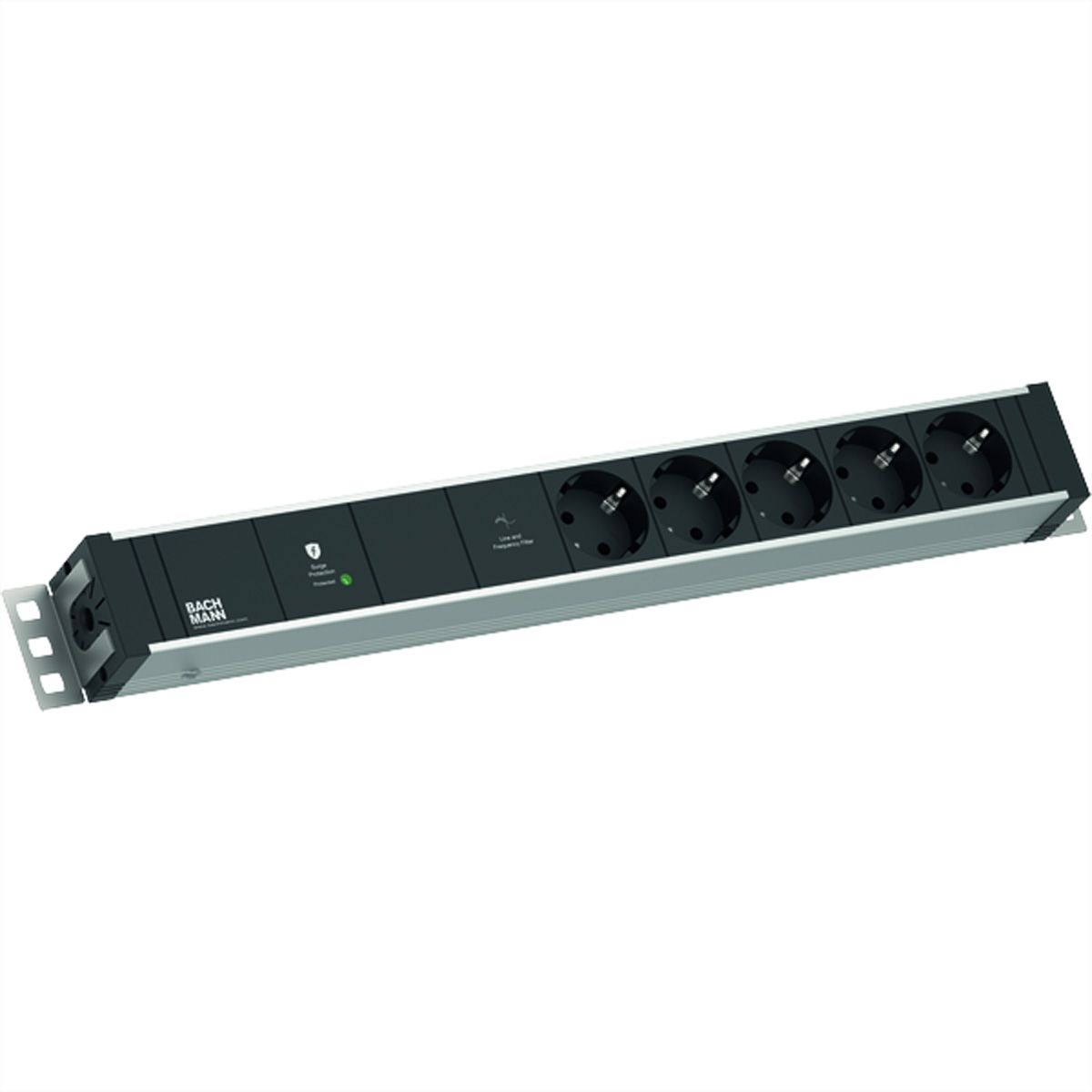 BACHMANN 19" 1,5UH 5xCEE7/3 1xGVS-Plus 2,0m CEE7/7
