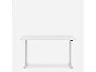 WRK21 Bureau Smart 100 x 60 cm, Hauteur réglable, Blanc uni / Blanc